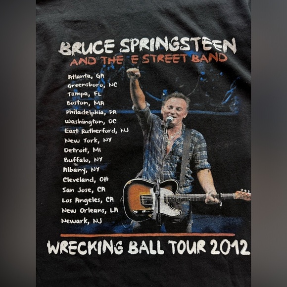 Bruce Springsteen/E Street "Wrecking Ball Tour" 2012  T Shirt Men's LG NWOT - Picture 3 of 7